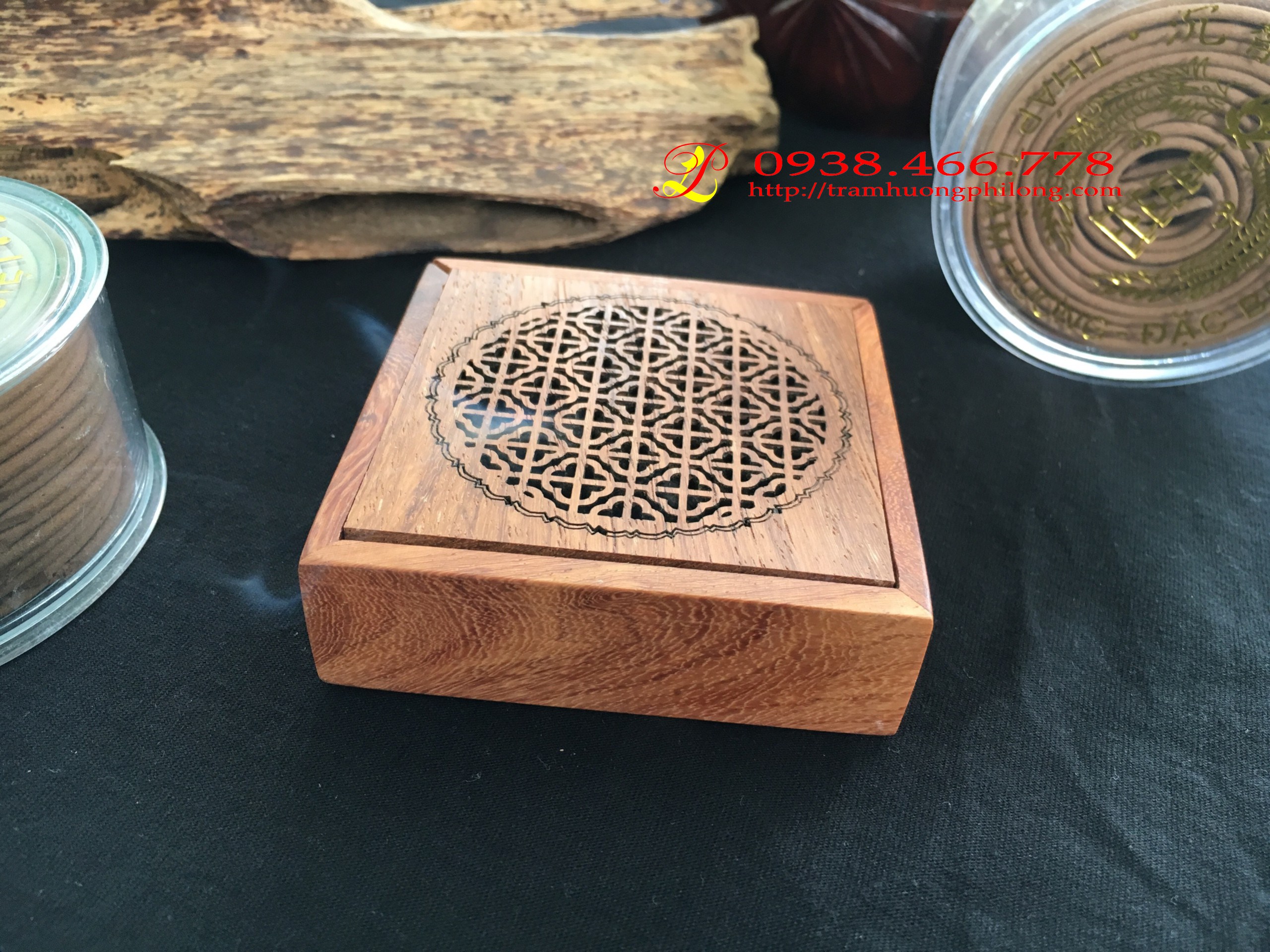 hộp xông trầm hương bằng gỗ